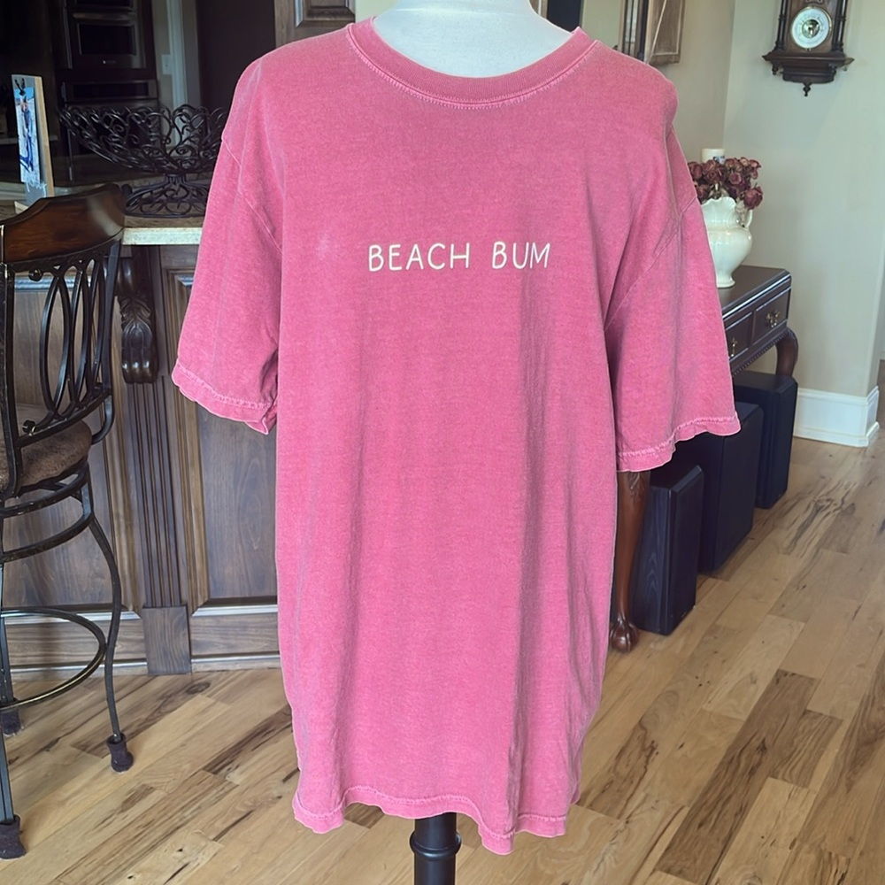 Beach Bum Comfort Colors T Shirt Oversized Large - Picture 5 of 8